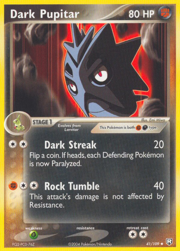 Dark Pupitar (41/109) - Team Rocket Returns Pokémon Card