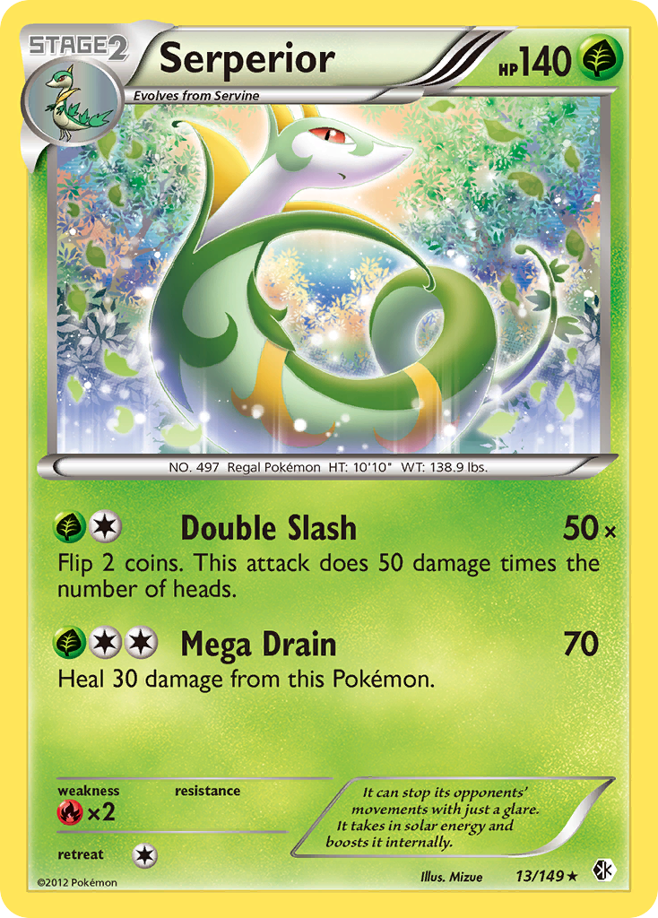 Serperior (13/149) - Boundaries Crossed Pokémon Card