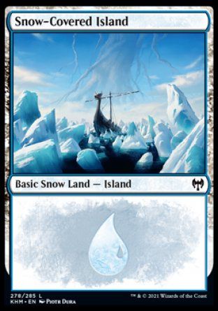 Snow-Covered Island (Kaldheim) Trading Card