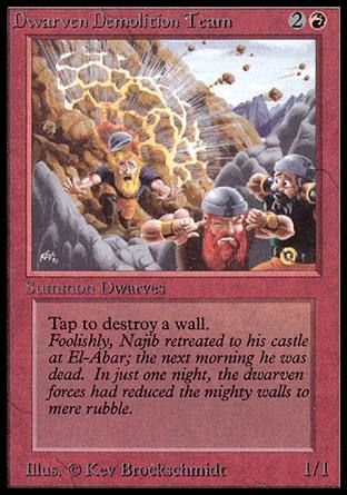 Dwarven Demolition Team (Alpha) Trading Card