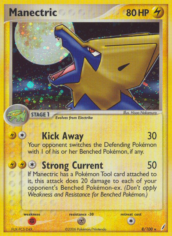 Manectric (8/100) - Crystal Guardians Pokémon Card