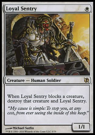 Loyal Sentry (Elspeth vs. Tezzeret) Trading Card