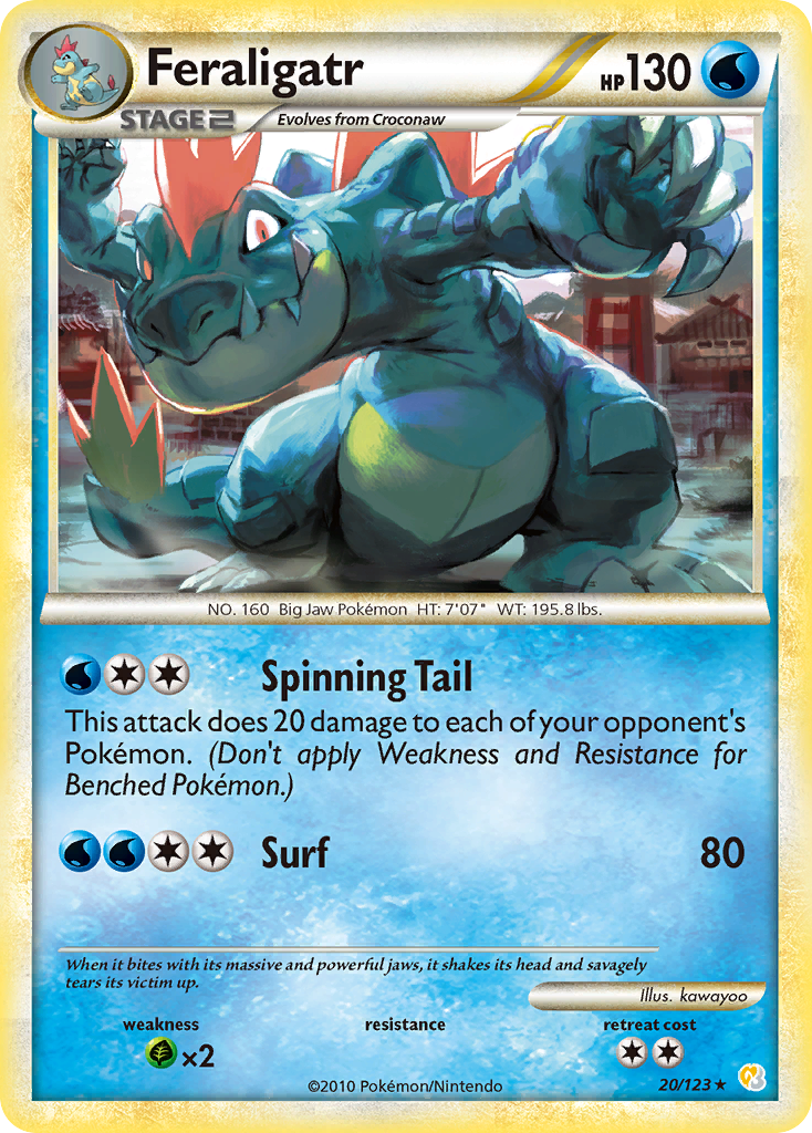 Feraligatr (20/123) - HeartGold & SoulSilver Pokémon Card