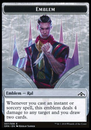 Emblem Ral, Izzet Viceroy (Guilds of Ravnica) Trading Card