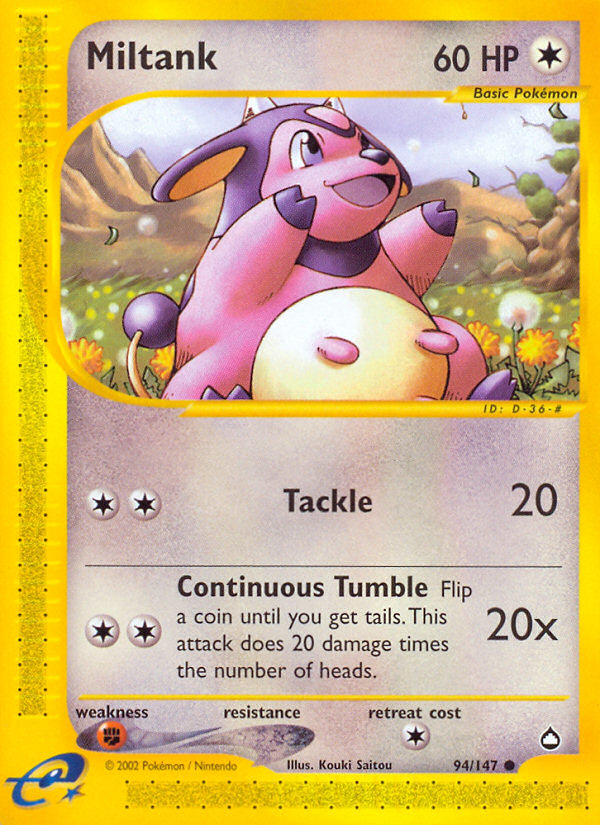 Miltank (94/147) - Aquapolis Pokémon Card