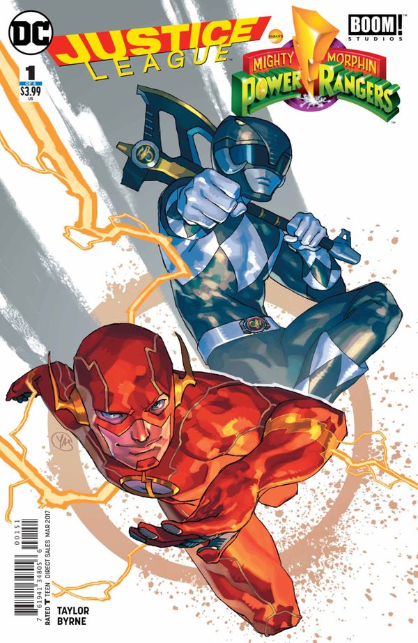 Justice League/Power Rangers #1 (Flash Black Ranger Variant Cover)