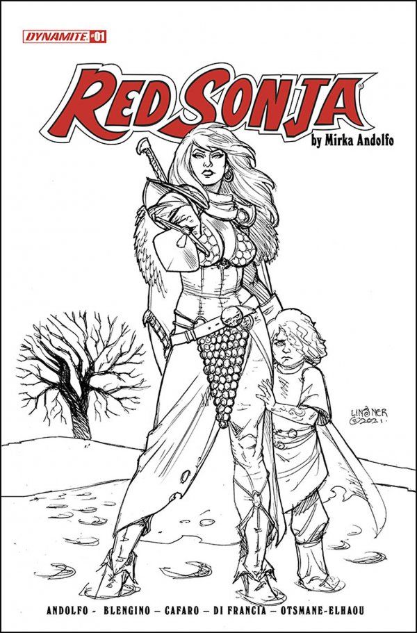 Red Sonja #1 (Cover J 25 Copy Cover Linsner B&W)