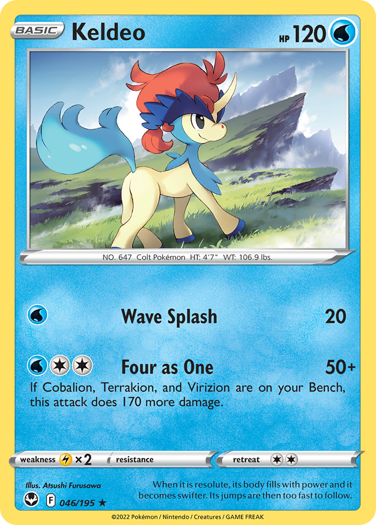 Keldeo (46/195) - Silver Tempest Pokémon Card