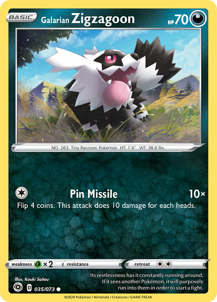 Galarian Zigzagoon (35/73) - Champion's Path Pokémon Card