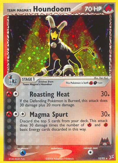 Team Magma's Houndoom (10/95) - Team Magma vs Team Aqua Pokémon Card