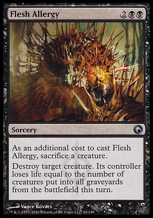 Flesh Allergy (Scars of Mirrodin) Trading Card