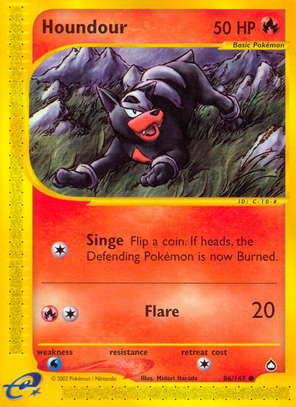 Houndour (86/147) - Aquapolis Pokémon Card