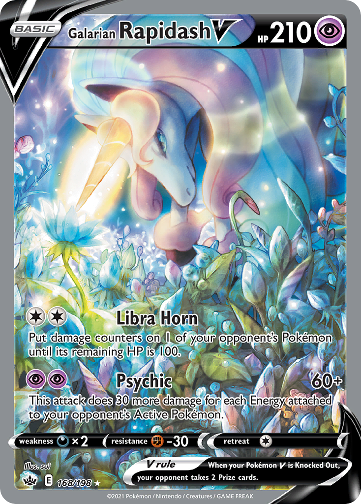 Galarian Rapidash V (168/198) - Chilling Reign Pokémon Card