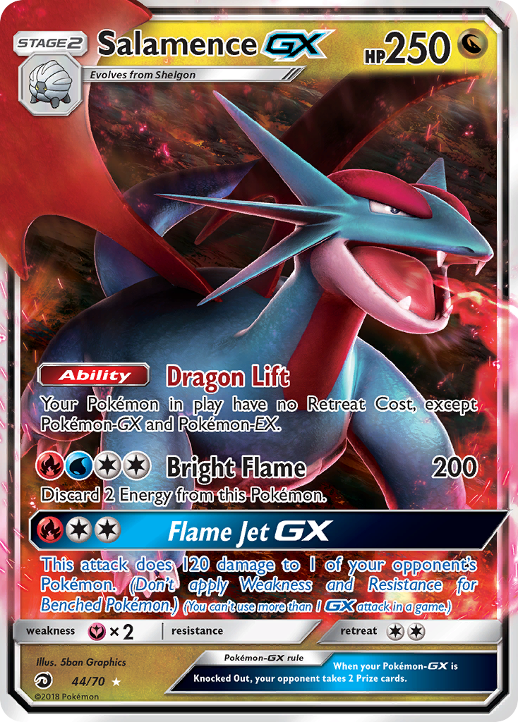 Salamence GX (44/70) - Dragon Majesty Pokémon Card