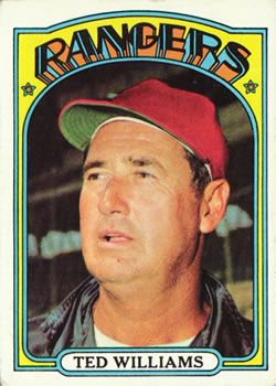 Ted Williams 1972 Topps #510 Sports Card