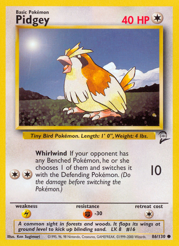 Pidgey (86/130) - Base Set 2 Pokémon Card