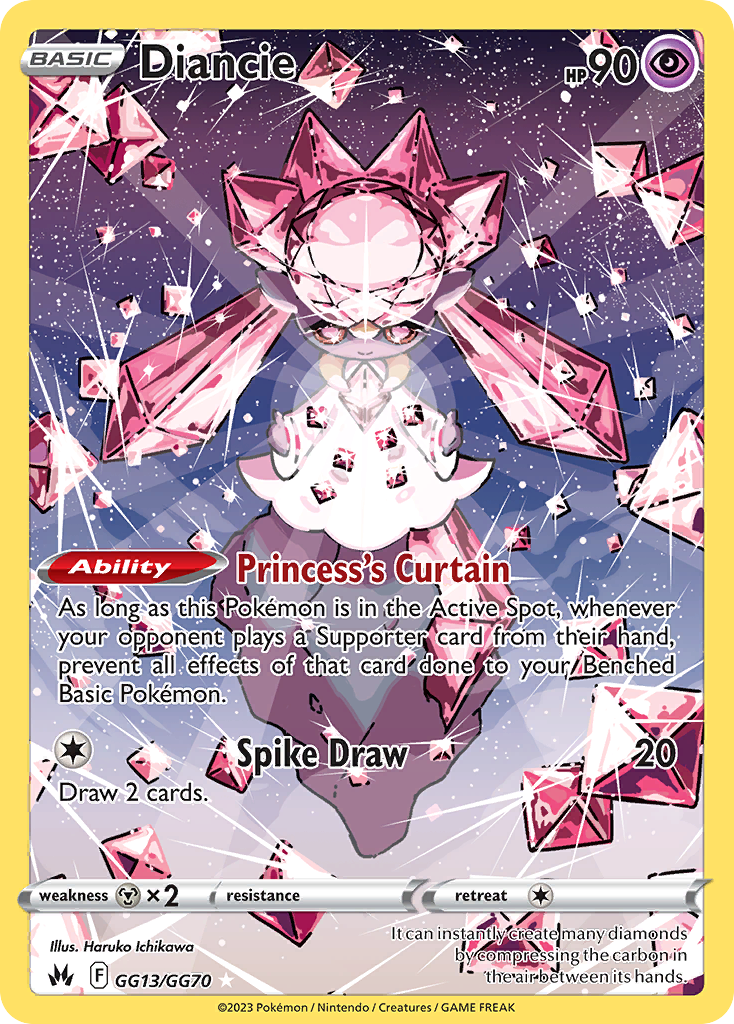 Diancie (GG13) - Crown Zenith Galarian Gallery Pokémon Card