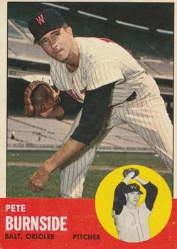 Pete Burnside 1963 Topps #19 Sports Card