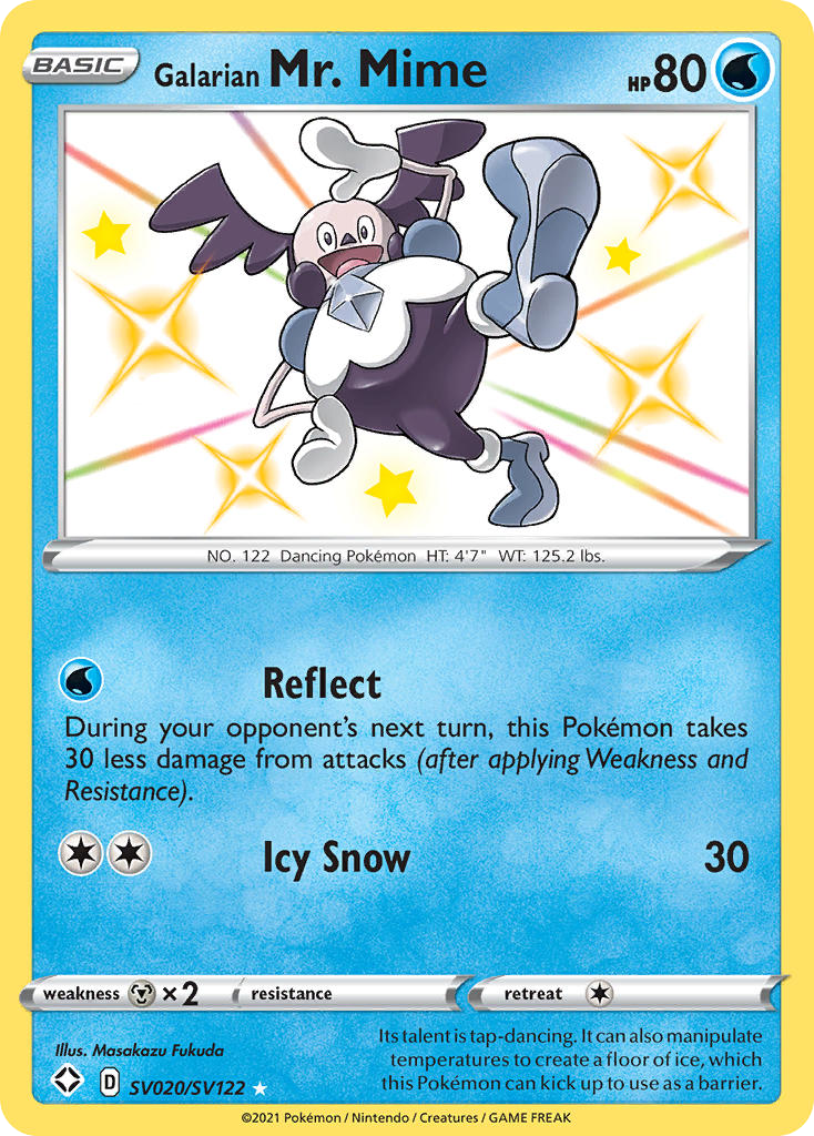 Galarian Mr. Mime (SV020) - Shining Fates Shiny Vault Pokémon Card