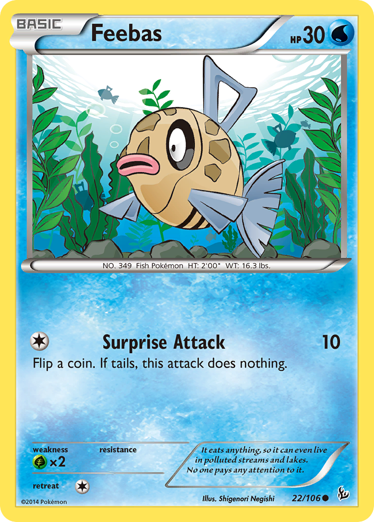 Feebas (22/106) - Flashfire Pokémon Card