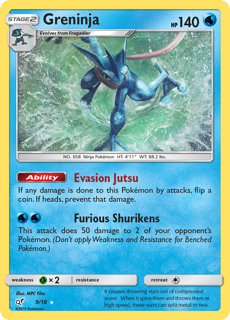 Greninja (9/18) - Detective Pikachu Pokémon Card