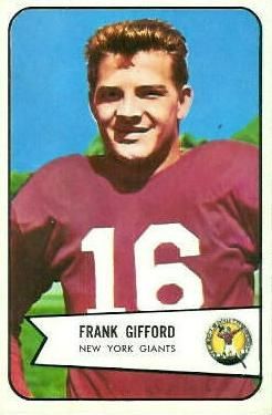 Frank Gifford 1954 Bowman #55 Sports Card