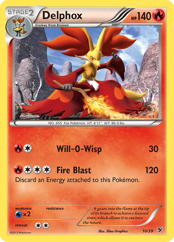 Delphox (10/39) - Kalos Starter Set Pokémon Card