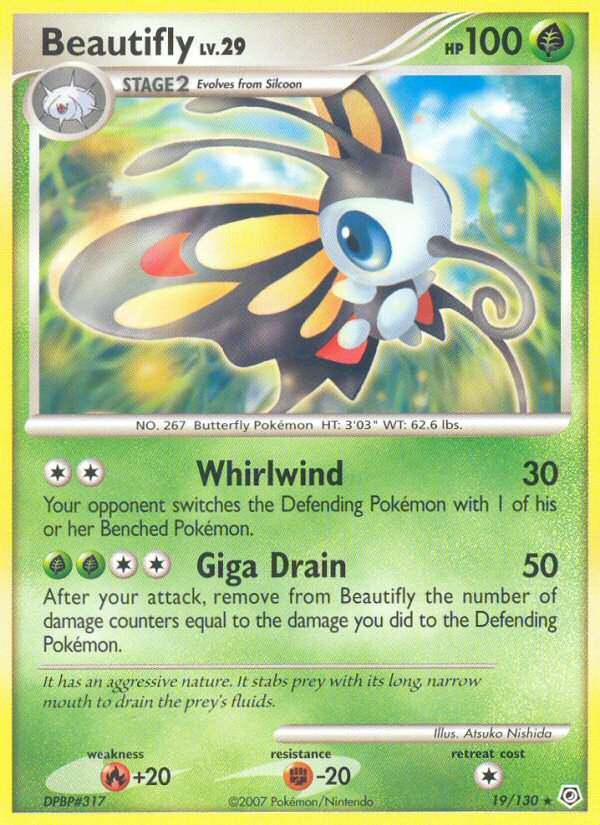 Beautifly (19/130) - Diamond & Pearl Pokémon Card