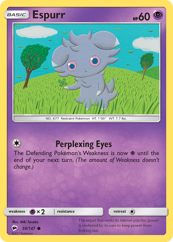 Espurr (59/147) - Burning Shadows Pokémon Card