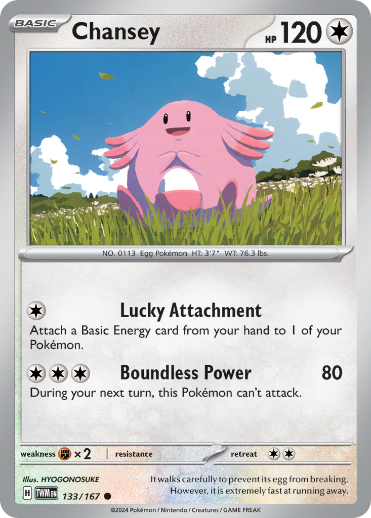 Chansey (133/167) - Twilight Masquerade Pokémon Card