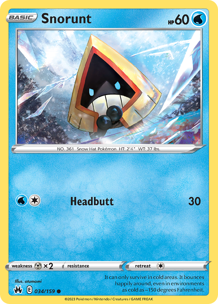 Snorunt (34/159) - Crown Zenith Pokémon Card