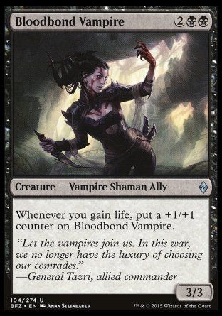 Bloodbond Vampire (Battle for Zendikar) Trading Card