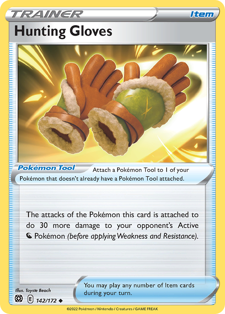 Hunting Gloves (Trainer: Item) (142/172) - Brilliant Stars Pokémon Card