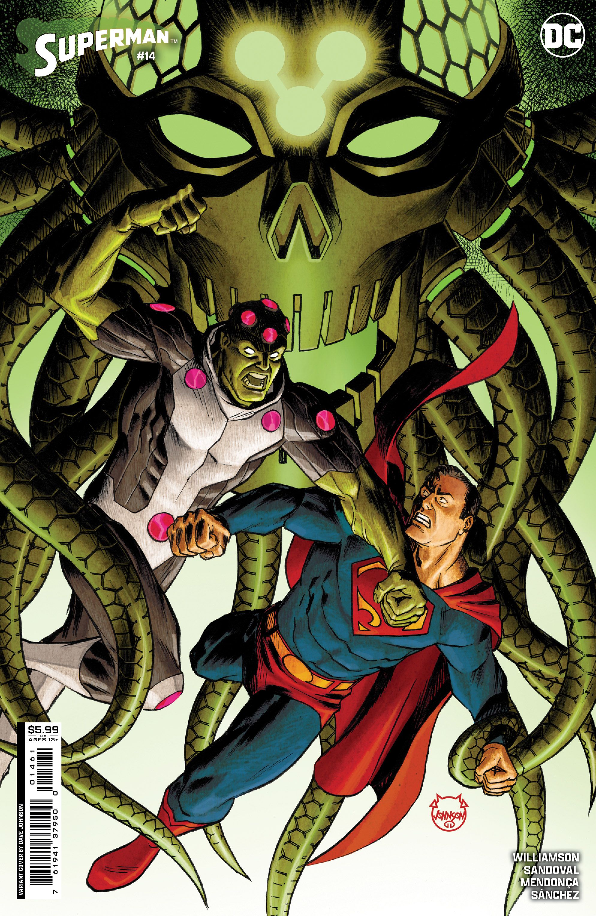 Superman #14 (Cvr C Dave Johnson Card Stock Variant (house Of Brainiac)) Comic