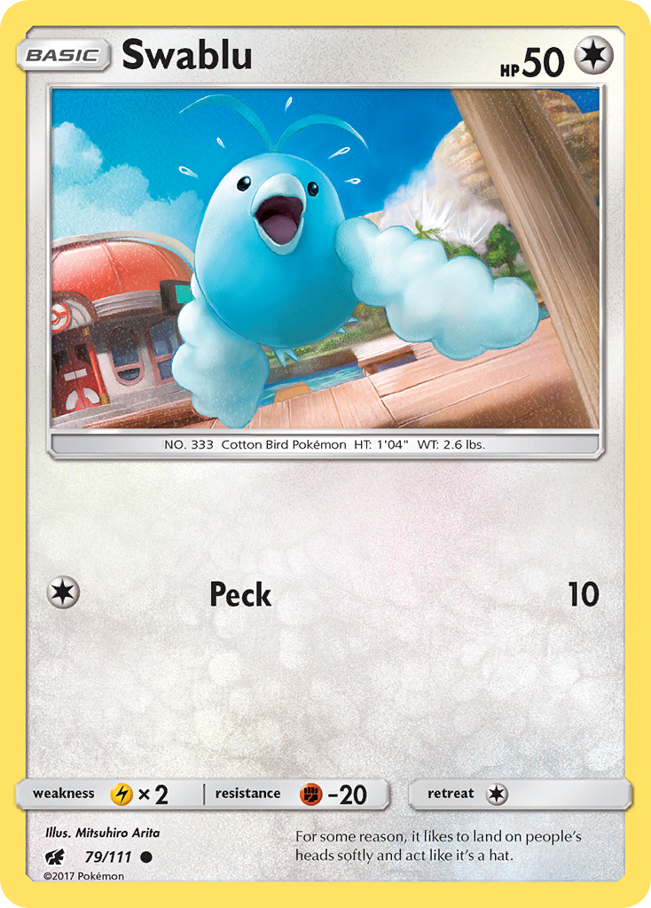 Swablu (79/111) - Crimson Invasion Pokémon Card