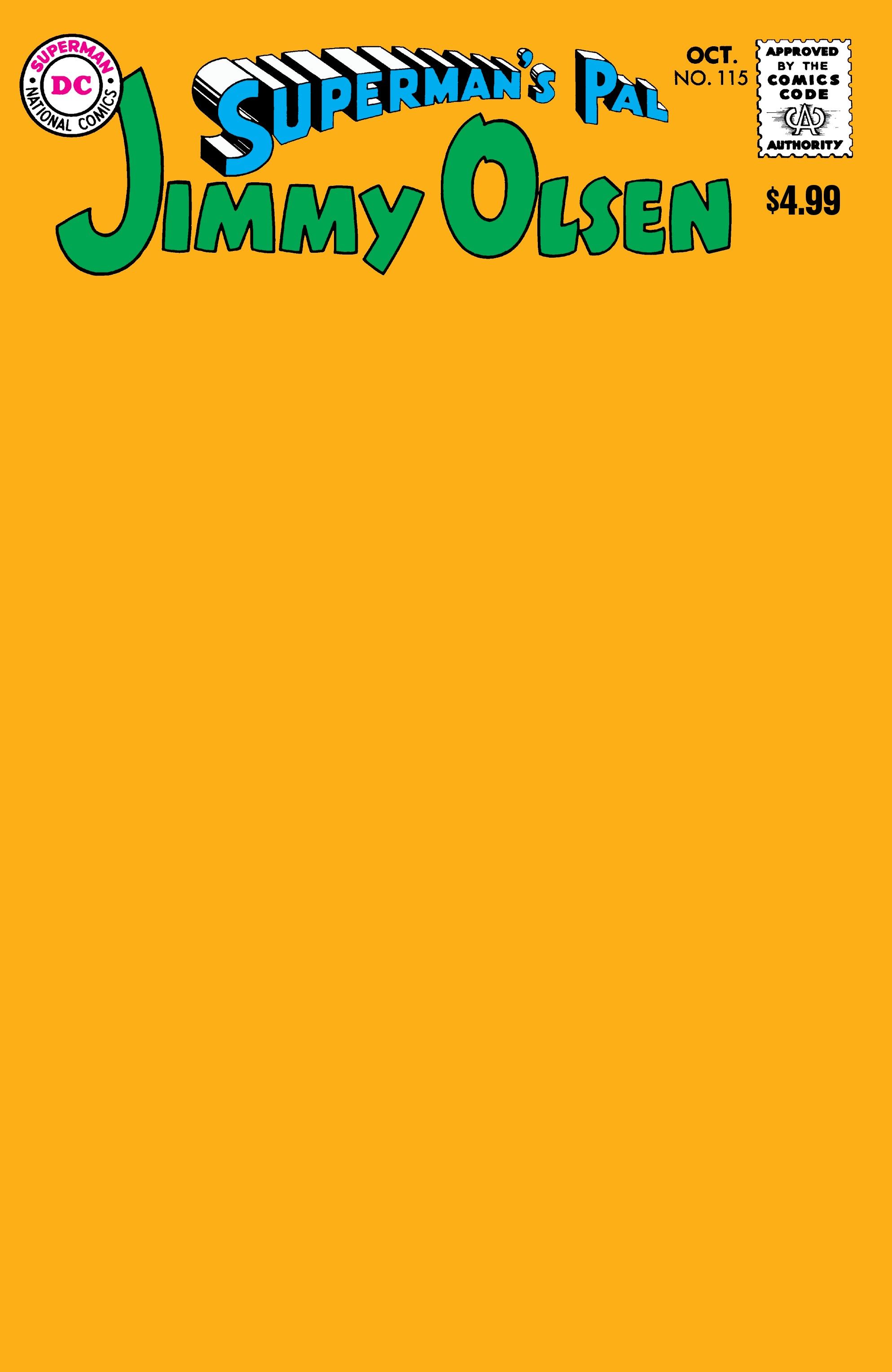 Superman's Pal, Jimmy Olsen #115 (Facsimile Edition Cvr B Blank Card Stock Variant) Comic