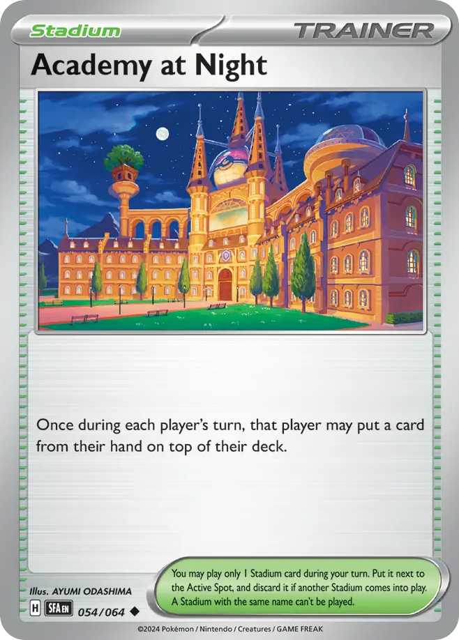 Academy at Night (Trainer: Stadium) (54/64) - Shrouded Fable Pokémon Card