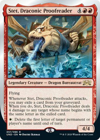 Stet, Draconic Proofreader (Unsanctioned) Trading Card