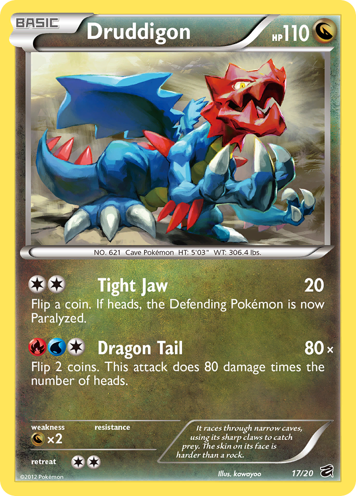 Druddigon (17/20) - Dragon Vault Pokémon Card