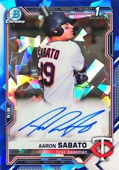 Aaron Sabato 2021 Bowman Sapphire Edition - Autographs Baseball #BSPA-AS Sports Card