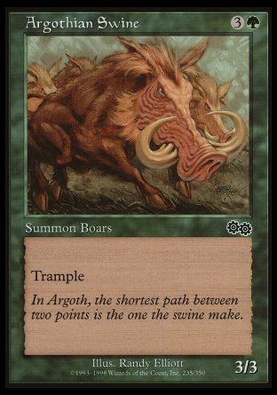 Argothian Swine (Urza's Saga) Trading Card