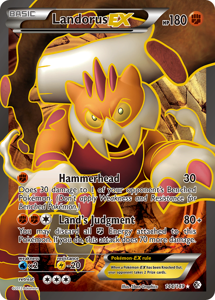 Landorus EX (144/149) - Boundaries Crossed Pokémon Card