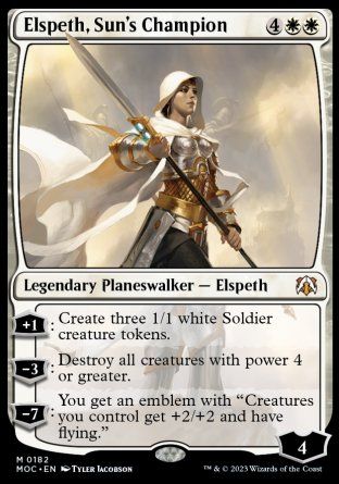 Elspeth, Sun's Champion (March of the Machine Commander Decks) Trading Card