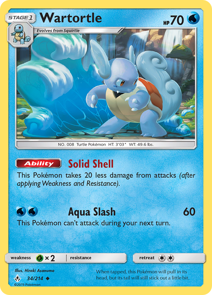 Wartortle (34/214) - Unbroken Bonds Pokémon Card