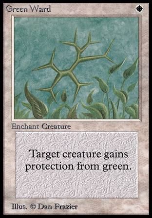 Green Ward (Alpha) Trading Card