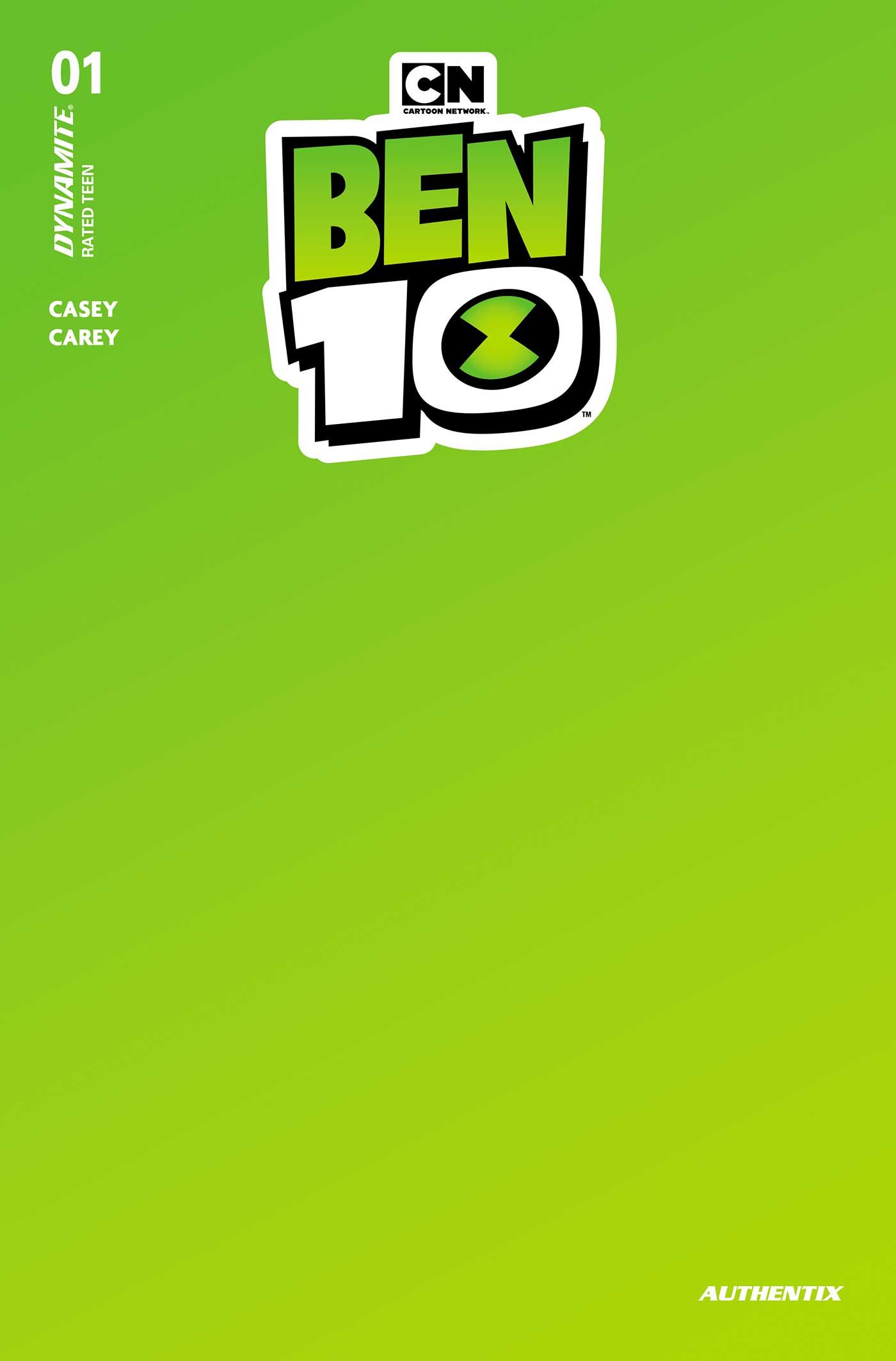 Ben 10 #1 (Cvr R Green Blank Authentix Variant) Comic
