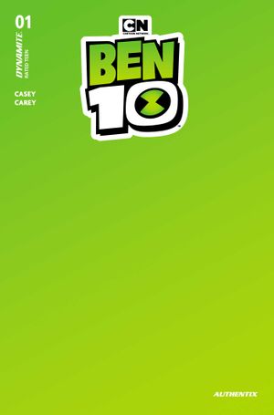 Ben 10 #1 (Cvr R Green Blank Authentix Variant)