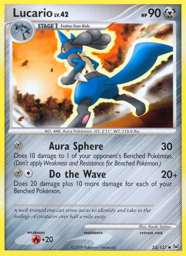 Lucario (53/127) - Platinum Pokémon Card