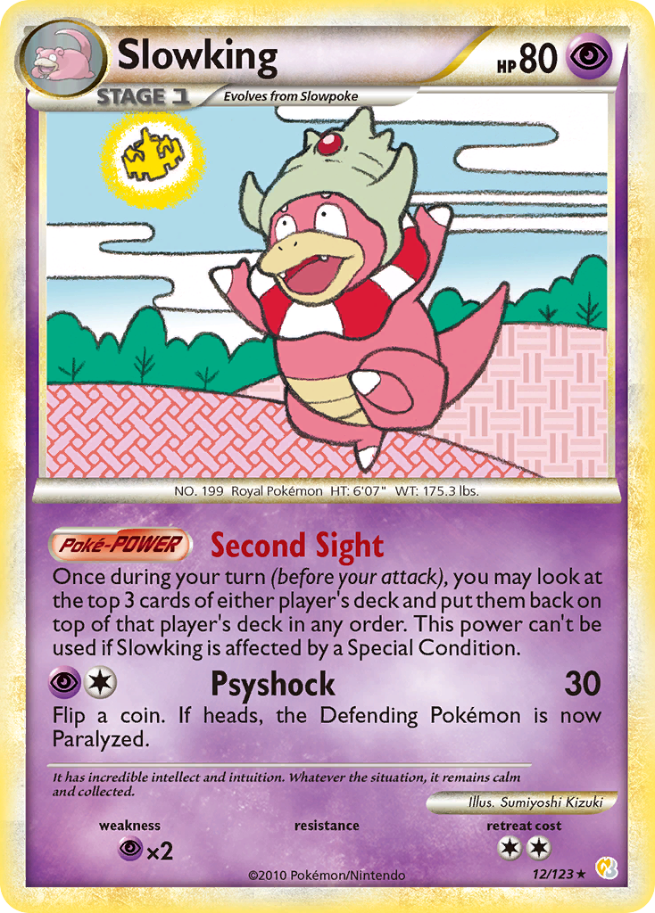 Slowking (12/123) - HeartGold & SoulSilver Pokémon Card