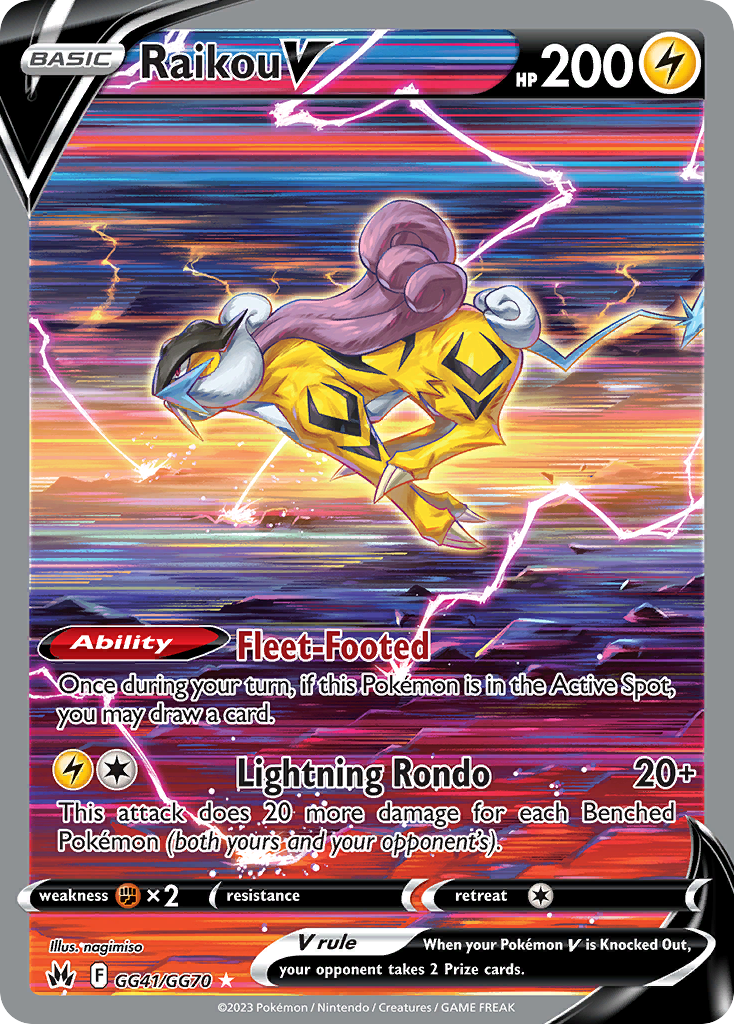 Raikou V (GG41) - Crown Zenith Galarian Gallery Pokémon Card